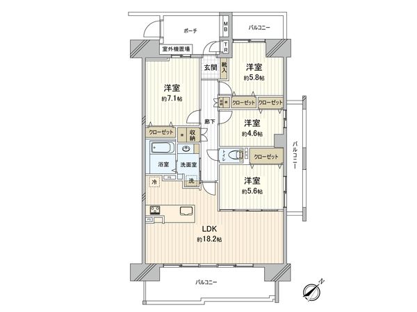 千葉みなとパークハウス 壱番館 間取図(平面図) 間取図(平面図)