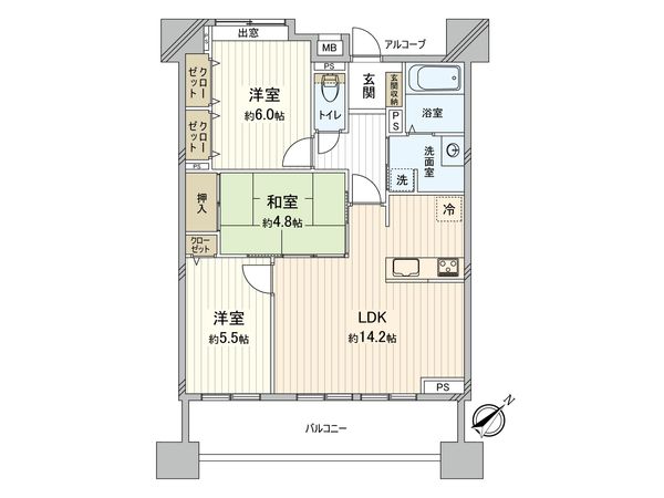 レクセルシティ千葉 間取図(平面図) 間取図(平面図)