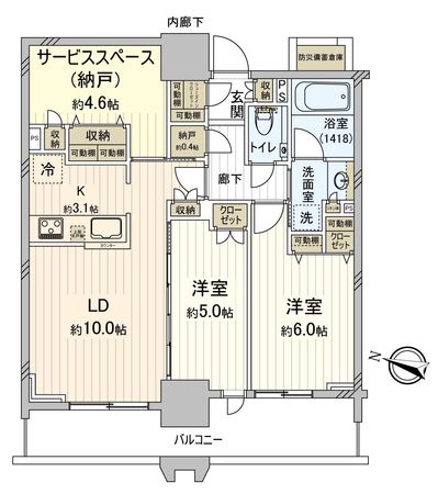 エクセレントザタワー 間取図(平面図) エクセレントザタワー 間取図(平面図)