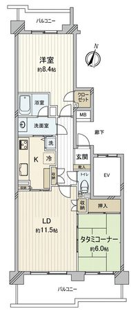 パークシティちはら台 3号棟 間取図(平面図) 間取図(平面図)