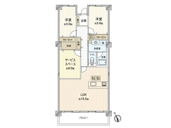 コスモハイム千葉寺 間取図(平面図) 間取図(平面図)