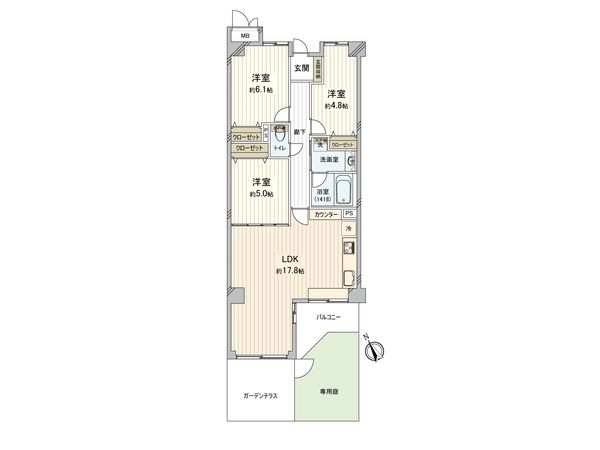 ダイアパレス千葉都町 間取図(平面図) ダイアパレス千葉都町 間取図(平面図)