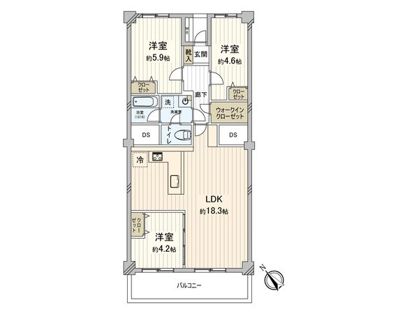 千葉ガーデンタウン B棟 間取図(平面図) 千葉ガーデンタウン B棟 間取図(平面図)