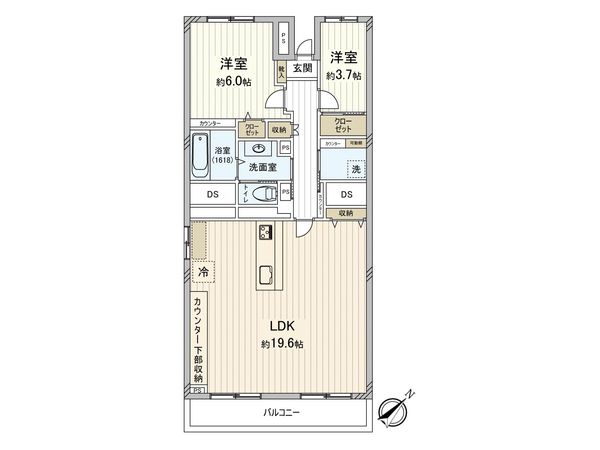 千葉ガーデンタウン B棟 間取図(平面図) 千葉ガーデンタウン B棟 間取図(平面図)