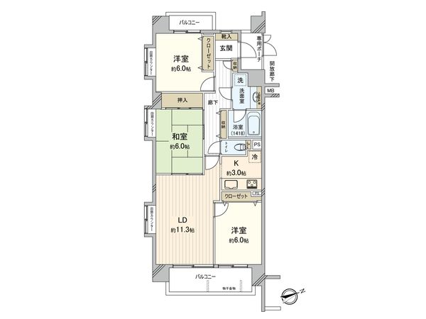 ダイアパレス千葉県庁前 間取図(平面図) ダイアパレス千葉県庁前 間取図(平面図)