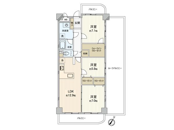 千葉中央フラワーマンション 間取図(平面図) 千葉中央フラワーマンション 間取図(平面図)