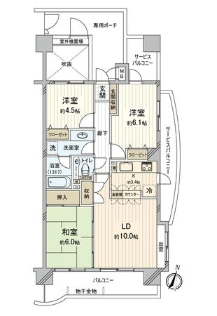 ダイアパレスポートアネックス千葉 間取図(平面図) 間取図(平面図)