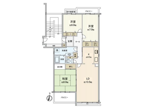 青葉の森公園通り 4号棟 間取図(平面図) 間取図(平面図)