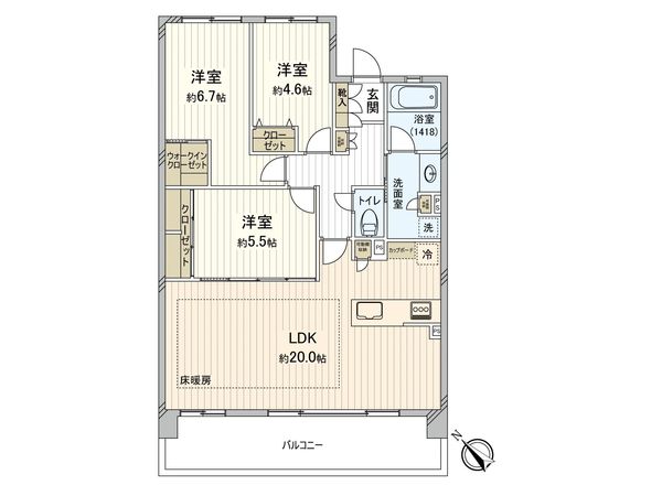 千葉マリンコート 間取図(平面図)