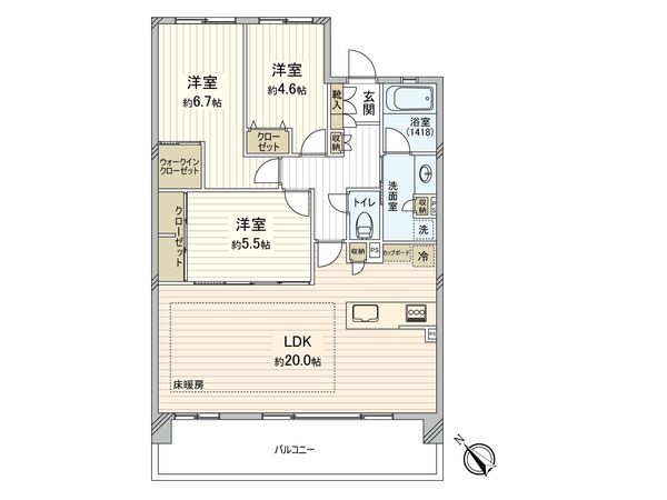 千葉マリンコート 間取図(平面図)