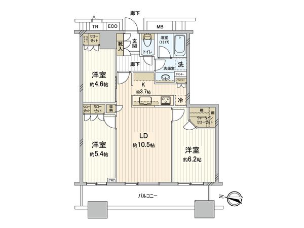 CHIBA CENTRAL TOWER 間取図(平面図) CHIBA CENTRAL TOWER 間取図(平面図)