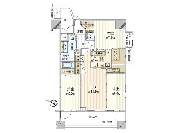 エクセレントシティ千葉グランクラス 間取図(平面図)