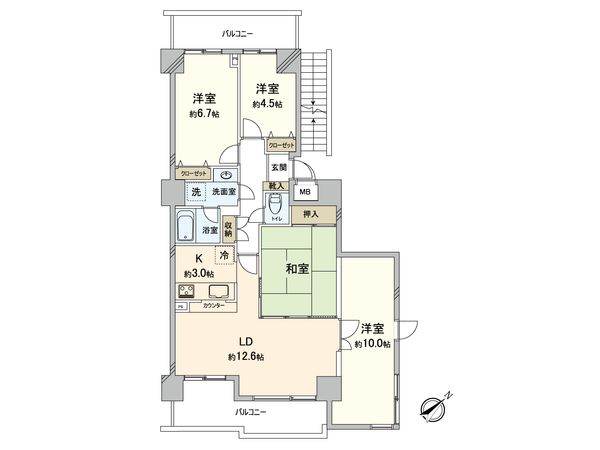 ツインエルシティ千葉弐番館 間取図(平面図)