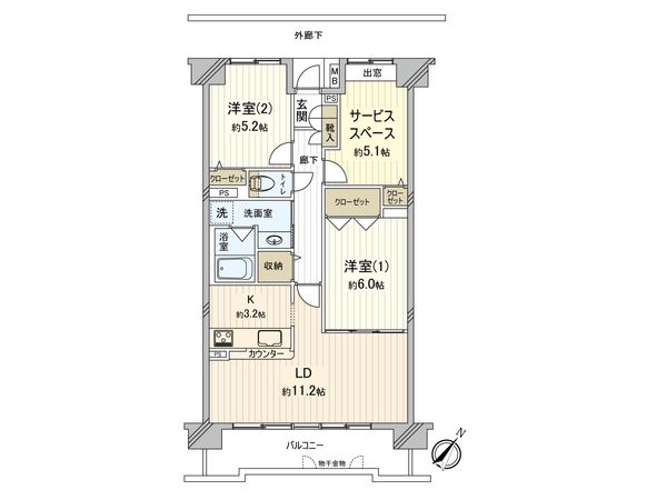 グランコート千葉CITY 間取図(平面図) グランコート千葉CITY 間取図(平面図)