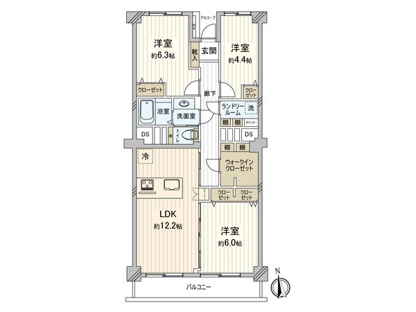 千葉ガーデンタウン B棟 間取図(平面図) 千葉ガーデンタウン B棟 間取図(平面図)