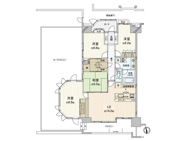 サンクタス四街道ル・パレ 間取図(平面図)