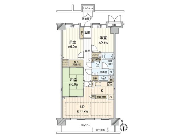 ダイアパレス千城台Ⅱ 間取図(平面図) ダイアパレス千城台Ⅱ 間取図(平面図)