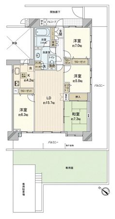 ロイヤルコート京葉蘇我 弐番館 間取図(平面図) ロイヤルコート京葉蘇我 弐番館 間取図(平面図)