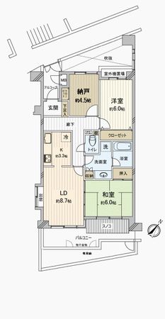 蘇我ロイヤルコンフォート101 間取図(平面図) 蘇我ロイヤルコンフォート101 間取図(平面図)