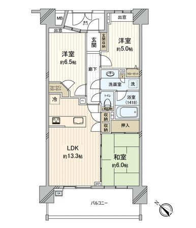 ライオンズ美浜・幸町ウエストマークス 間取図(平面図) ライオンズ美浜・幸町ウエストマークス 間取図(平面図)