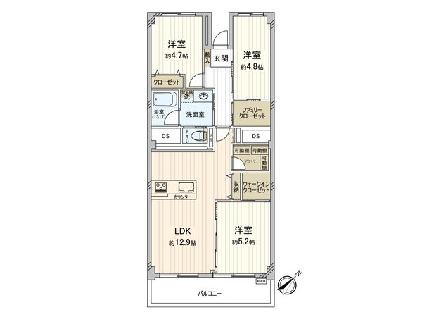 千葉ガーデンタウン F棟 間取図(平面図) 千葉ガーデンタウン F棟 間取図(平面図)