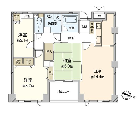 パティオス6番街 間取図(平面図) パティオス6番街 間取図(平面図)