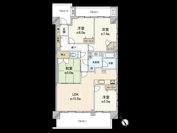 ゼファー千葉みなとエスパーレ 間取図(平面図) ゼファー千葉みなとエスパーレ 間取図(平面図)