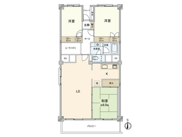 千葉ガーデンタウン C棟 間取図(平面図)