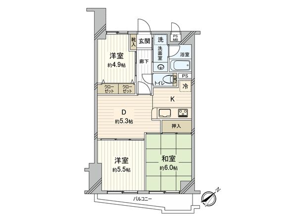 ナイスアーバン千葉 間取図(平面図) ナイスアーバン千葉 間取図(平面図)