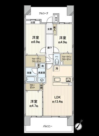 マックスタワーレジデンス千葉 間取図(平面図) 間取図(平面図)
