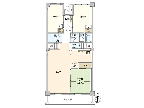 千葉ガーデンタウン C棟 間取図(平面図) 間取図(平面図)