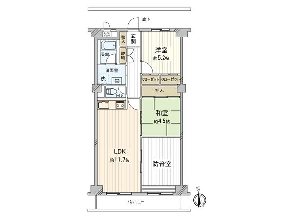 東千葉ハイツ 4号棟 間取図(平面図) 間取図(平面図)