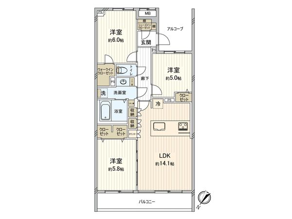 グランスイートブルー ベイサイドレジデンス 間取図(平面図)