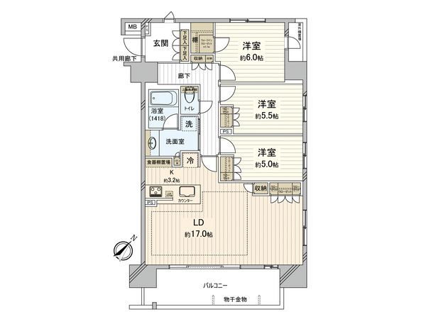 プレミアムレジデンス千葉県立美術館前 間取図(平面図) プレミアムレジデンス千葉県立美術館前 間取図(平面図)
