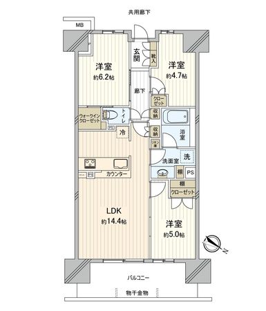 パークホームズ千葉 間取図(平面図)