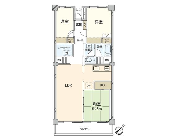 千葉ガーデンタウン C棟 間取図(平面図) 間取図(平面図)
