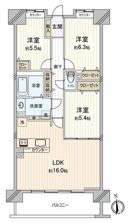 サンクタス蘇我シーズンエアシティ 間取図(平面図) サンクタス蘇我シーズンエアシティ 間取図(平面図)