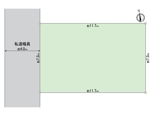 黒砂台3丁目土地 区画図