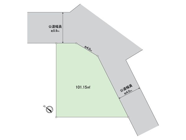 稲丘町土地 1号地 区画図 稲丘町土地 1号地 区画図