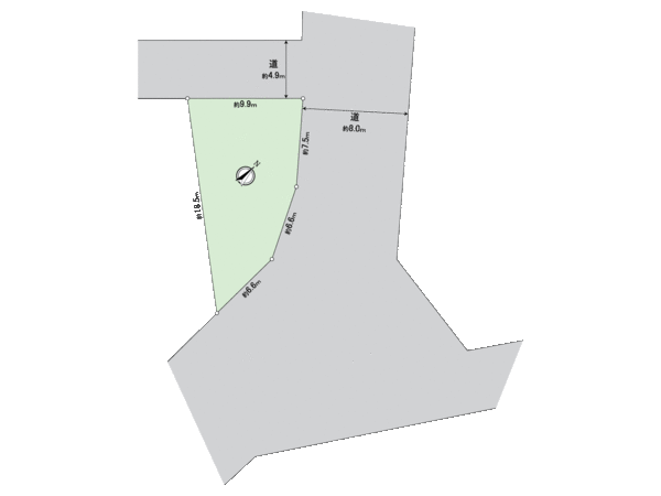 黒砂2丁目土地(診療所上物有) 地形図