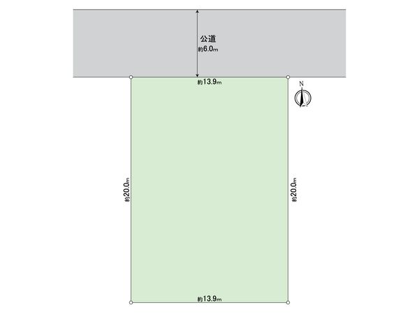 さつきが丘1丁目26-4 土地 区画図 さつきが丘1丁目26-4 土地 区画図