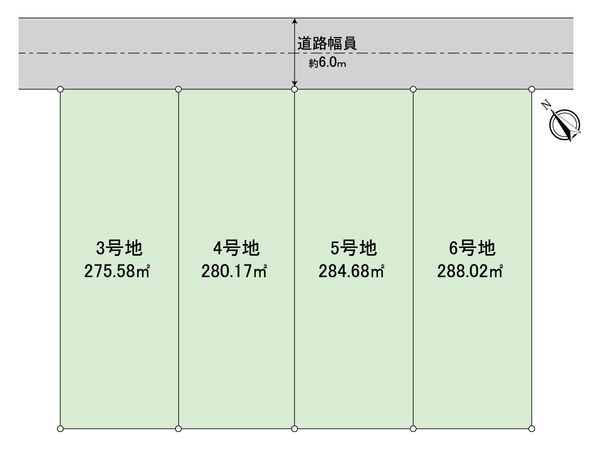 四街道市大日土地4号地 区画図 四街道市大日土地4号地 区画図