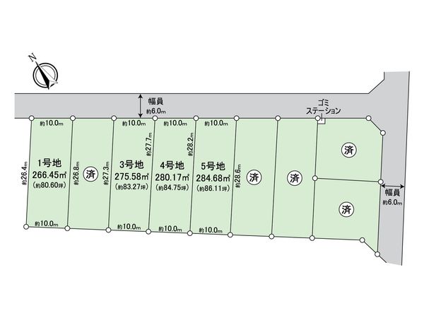 四街道市大日土地4号地 区画図 四街道市大日土地4号地 区画図