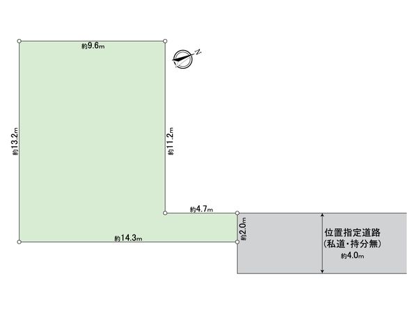 稲毛東5丁目土地(古家有) 区画図 稲毛東5丁目土地(古家有) 区画図