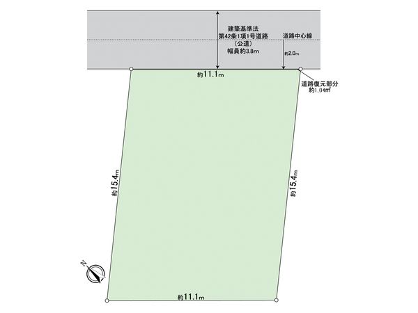 朝日ケ丘4丁目土地 区画図