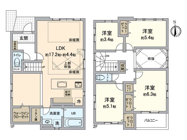 小中台町4期 間取図(平面図) 小中台町4期 間取図(平面図)