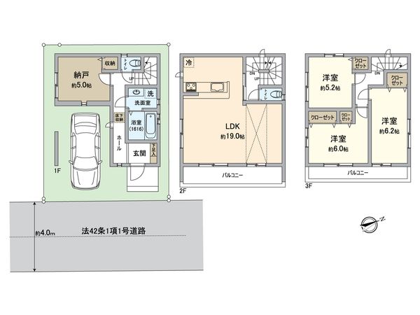 天台5丁目新築戸建 間取図(平面図) 天台5丁目新築戸建 間取図(平面図)