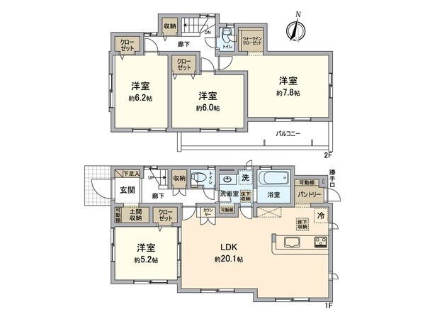 宮野木町2期 新築戸建 間取図(平面図)