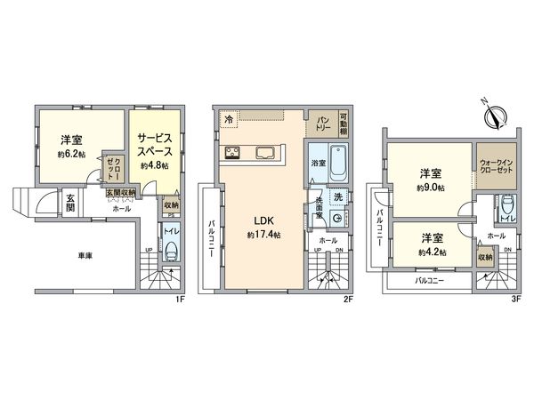 稲丘町新築戸建 間取図(平面図) 稲丘町新築戸建 間取図(平面図)