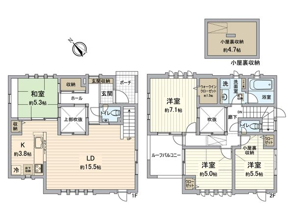 稲毛海岸1丁目戸建 間取図(平面図) 稲毛海岸1丁目戸建 間取図(平面図)
